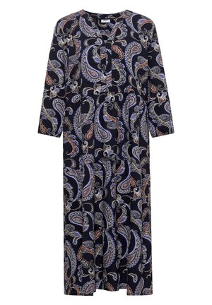 Cecil, MIDIKLEID MIT SPLIT NECK UND PRINT - Hverdagskjole - urban dark blue