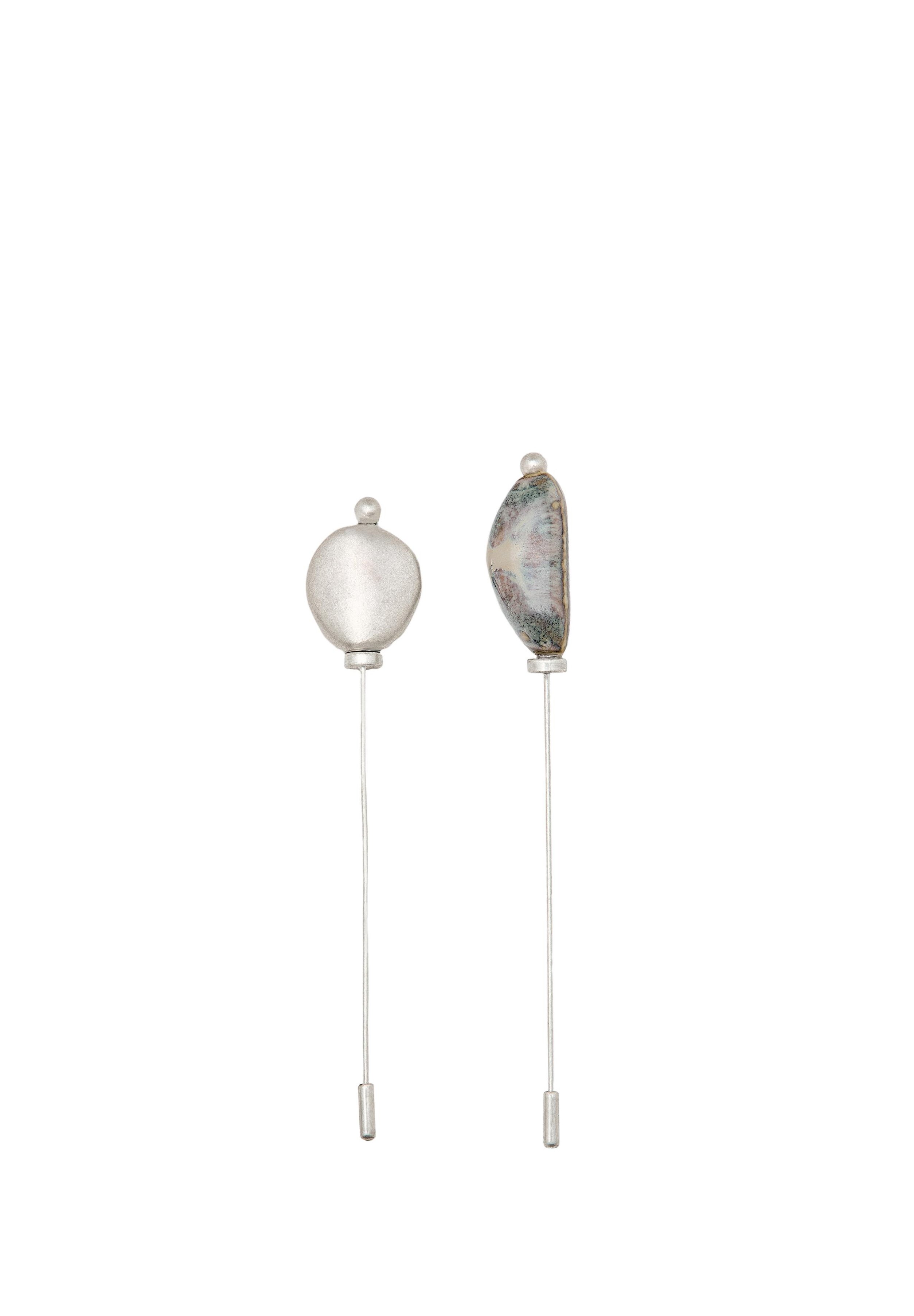 Massimo Dutti WITH LEAF PIECE 2 PACK - Brooch - blue