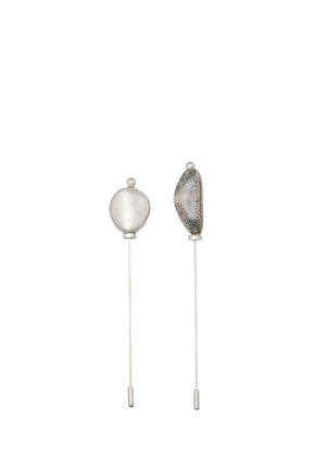 WITH LEAF PIECE 2 PACK - Brosche - blue