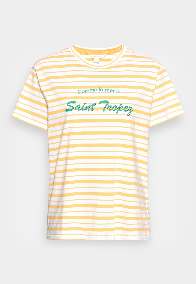 Camiseta De Algodón Springfield Hombre - Básica, Estampada, Para Look Casual Y Urbano