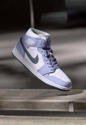 Jordan AIR JORDAN 1 MID - Vysoké tenisky - white/dk blue grey-indigo haze