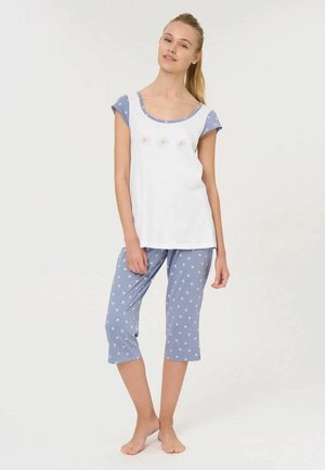 Pigiama Donna In Puro Cotone Marks & Spencer – Stampa A Scacchi Blu Navy, Maniche Corte - Foto 4