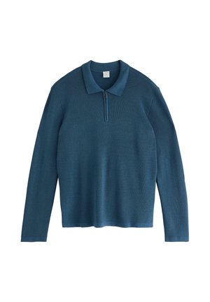 HALF-ZIP  - Striktrøje - dusty blue