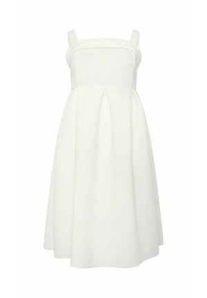 Yours Clothing, PLUS SIZE SKATER DRESSES - Vapaa-ajan mekko - white