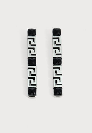 Versace, FACETED STONE - Náušnice - silver-coloured/black