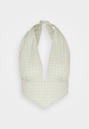 Neon & Nylon, SUMMER CROPPED HALTERNECK - Blúzka - blue radiance/orange