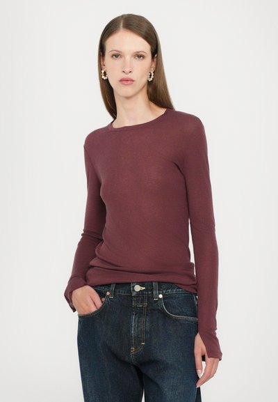 CLOSED LONGSLEEVE - Top s dlhým rukávom - dark raisin red