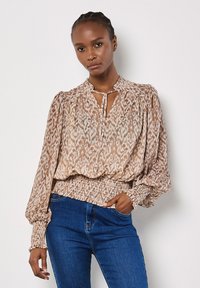 Eshani Apricot Ikat Cotton Blouse main image 1