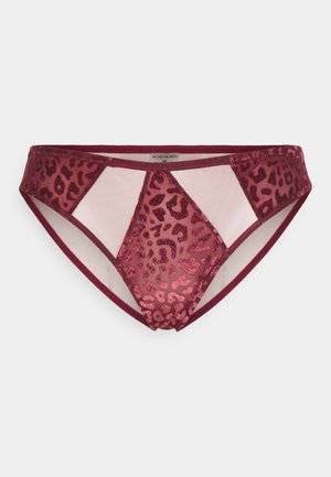 We Are We Wear FLOCK LEOPARD PANEL - Fecskék - wine