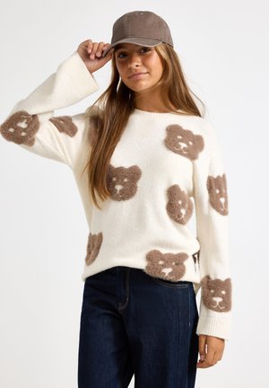 Lindex, LINDEX FINE-KNIT JUMPER LINDEX - Striktrøje - light beige melange