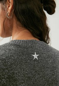 Next STAR EMBELLISHED CREW NECK - Strickpullover - charcoal grey