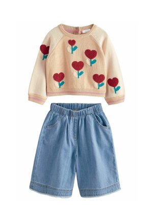 REGULAR FIT SET - Jeans Shorts - yellow