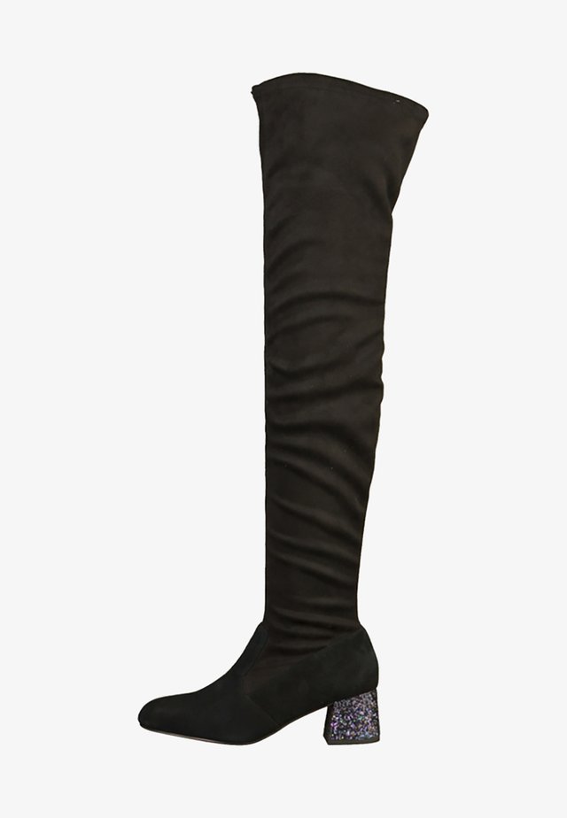 Overknee laarzen - black