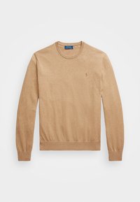 COTTON-CASHMERE CREWNECK JUMPER - Pulover - salted caramel