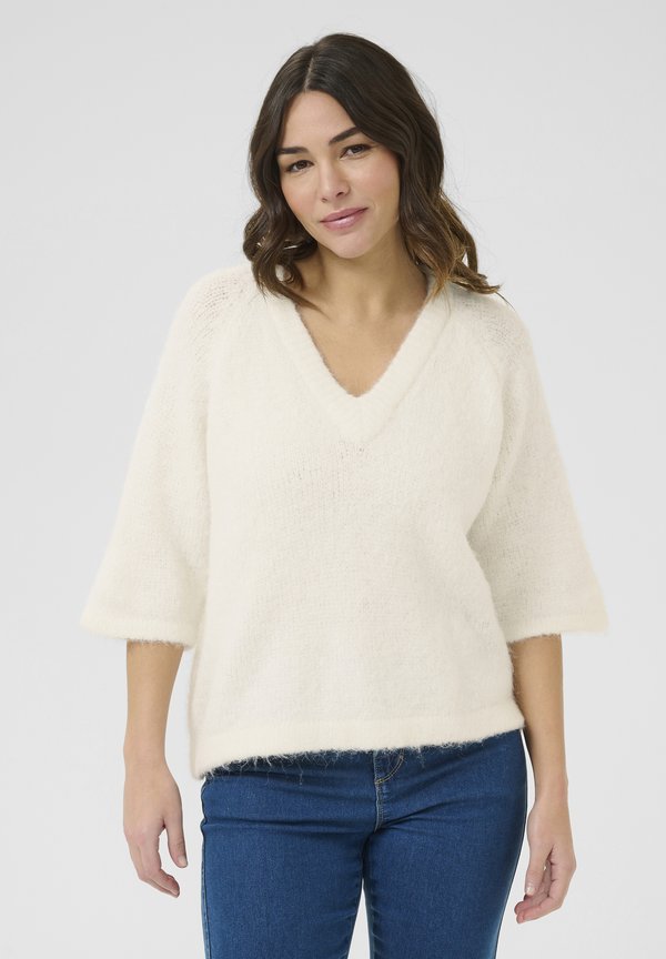 KAEMILIE V-NECK - Strickpullover - chalk