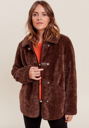 MIT KNÖPFEN - Winterjas - marron foncé