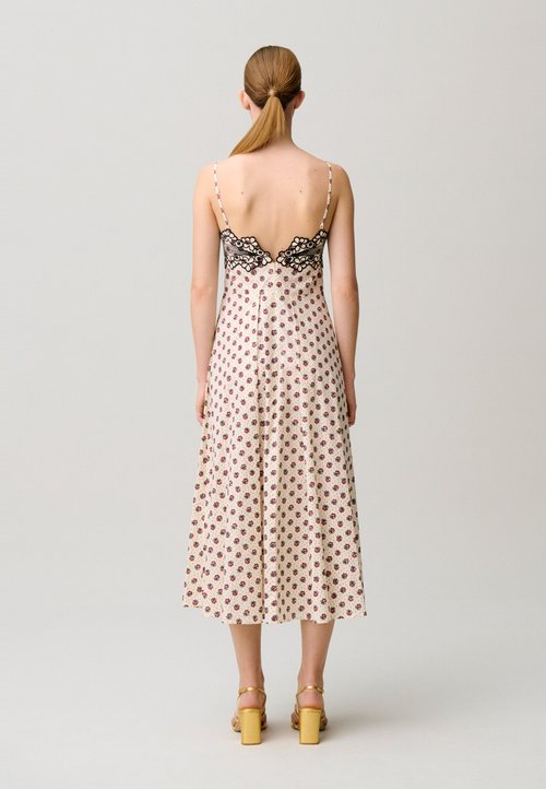 plus size dresses for summer wedding guest Keluummi Dress Curvy Women, Boho Floral Empire Waist Midi with Sleeve(16 Plus, 01 _also_navy-under-short perfect for spring and Size:S/M | fits size US 0-4 | IN STOCK Kanye West - White