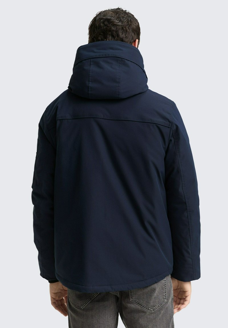 Kapuze Tom Tailor Blaue Jacke TOM TAILOR MIT ABNEHMBARER KAPUZE