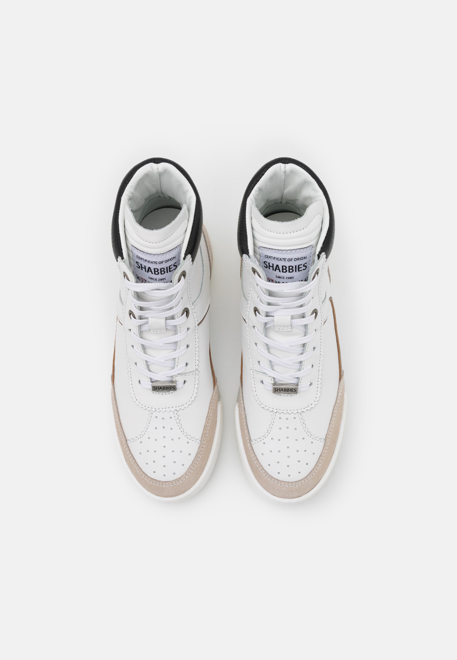 Shabbies Amsterdam Sneakers hoog - white/rose/wit - Zalando.nl