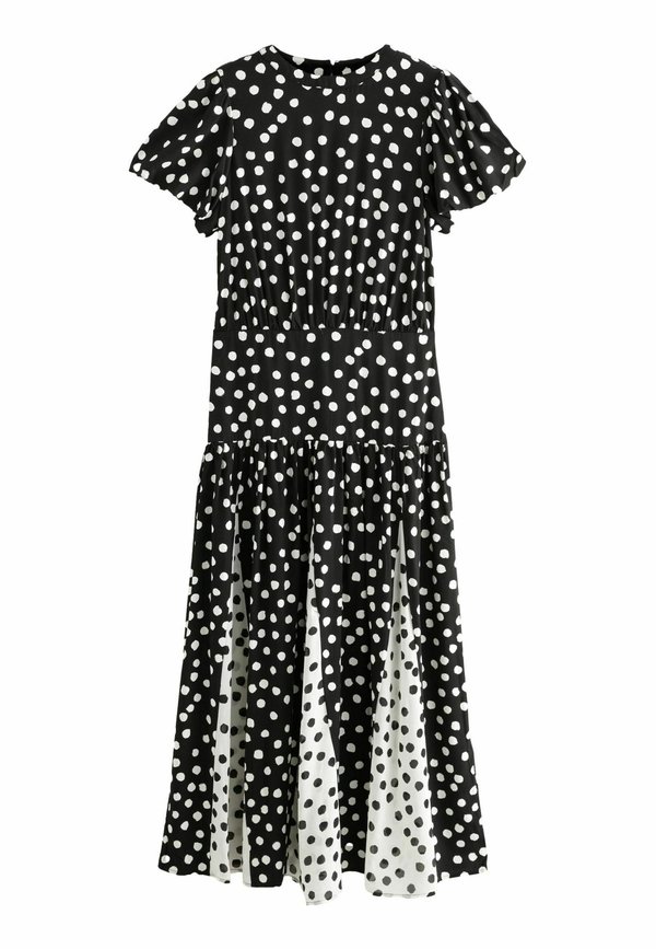 REGULAR FIT - SHORT SLEEVE CREW NECK SPLICED - Maxikleid - mono spot