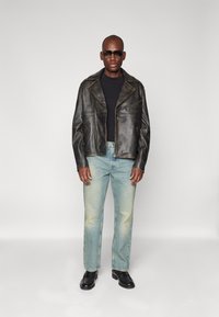 Samsøe Samsøe SACOBAIN BIKER JACKET - Casaco de couro - washed brown