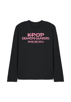 NETFLIX, KPOP DEMON HUNTERS PINK LOGO - Langarmshirt - black