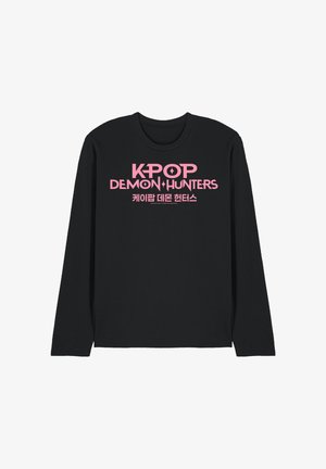 NETFLIX, KPOP DEMON HUNTERS PINK LOGO - Langarmshirt - black