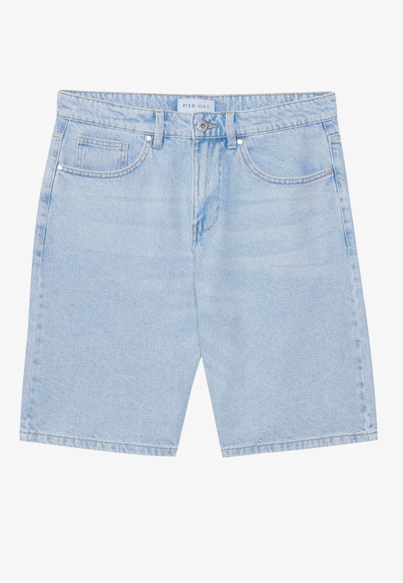 Pier One Jeansshort blauw denim/bluedenim