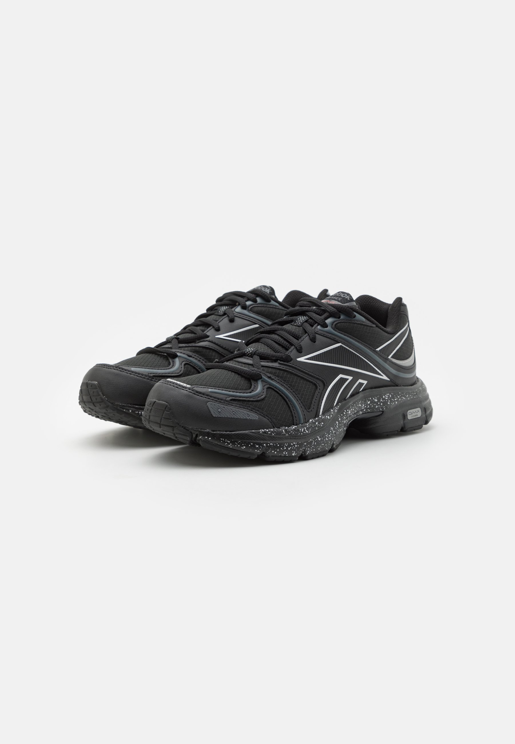 reebok black and silver