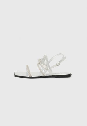 KARL LAGERFELD OLYMPIA SIGNIA - Sandals - glitter silver-coloured