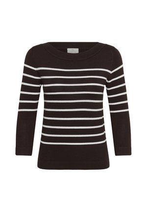Kaffe, KALIZZA BOATNECK - Pullover - coffee bean chalk stripe