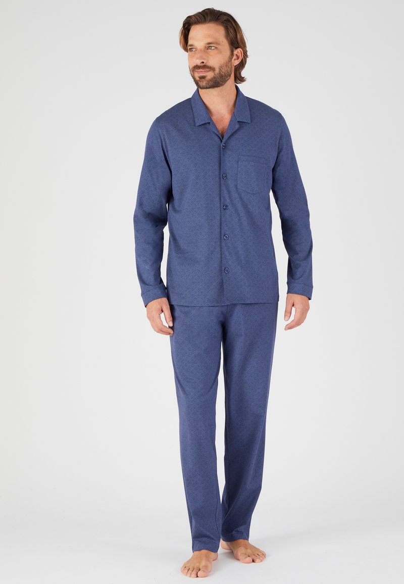 Damart JERSEY KNIT - Pigiama - marine géométrique