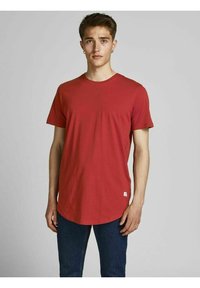 Jack & Jones JJENOA TEE CREW NECK - T-Shirt basic - red dahlia