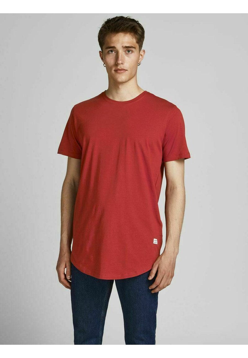 Jack & Jones JJENOA TEE CREW NECK - T-Shirt basic - red dahlia