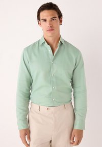 Next SUMMER BLEND SMART AND POCKET SQUARE PACK. - Krekls - green marl