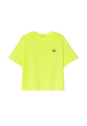 FLUO EN  - T-shirt imprimé - jaune fluo