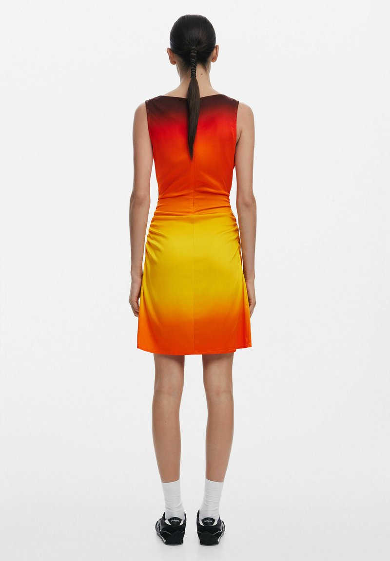 Desigual Portafogli Donna MONE_ALPHA PIA MEDIUM Arancione - Con Ricami Floreali E Chiusura A Scatto