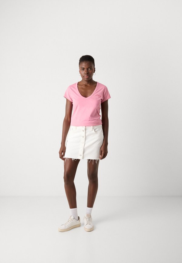 ESLANE - Print T-shirt - open purple2