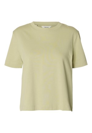 Selected, SLWESSENTIAL SS BOXY TEE NOOS - Βασικό μπλουζάκι - lint
