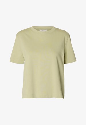 Selected, SLWESSENTIAL SS BOXY TEE NOOS - Βασικό μπλουζάκι - lint