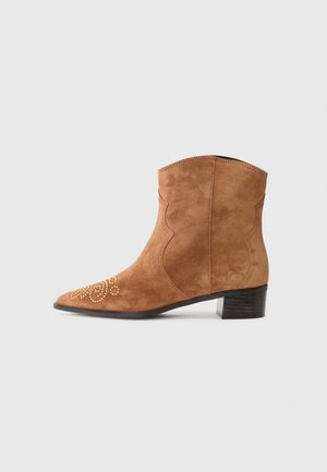 CROSTINA - Kaubojiški / motociklininko stiliaus aulinukai - brown/gold-coloured