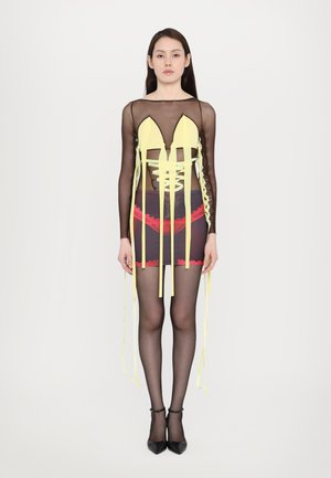 CORSET PIERCING RIBBON UP - Camiseta de manga larga - brown