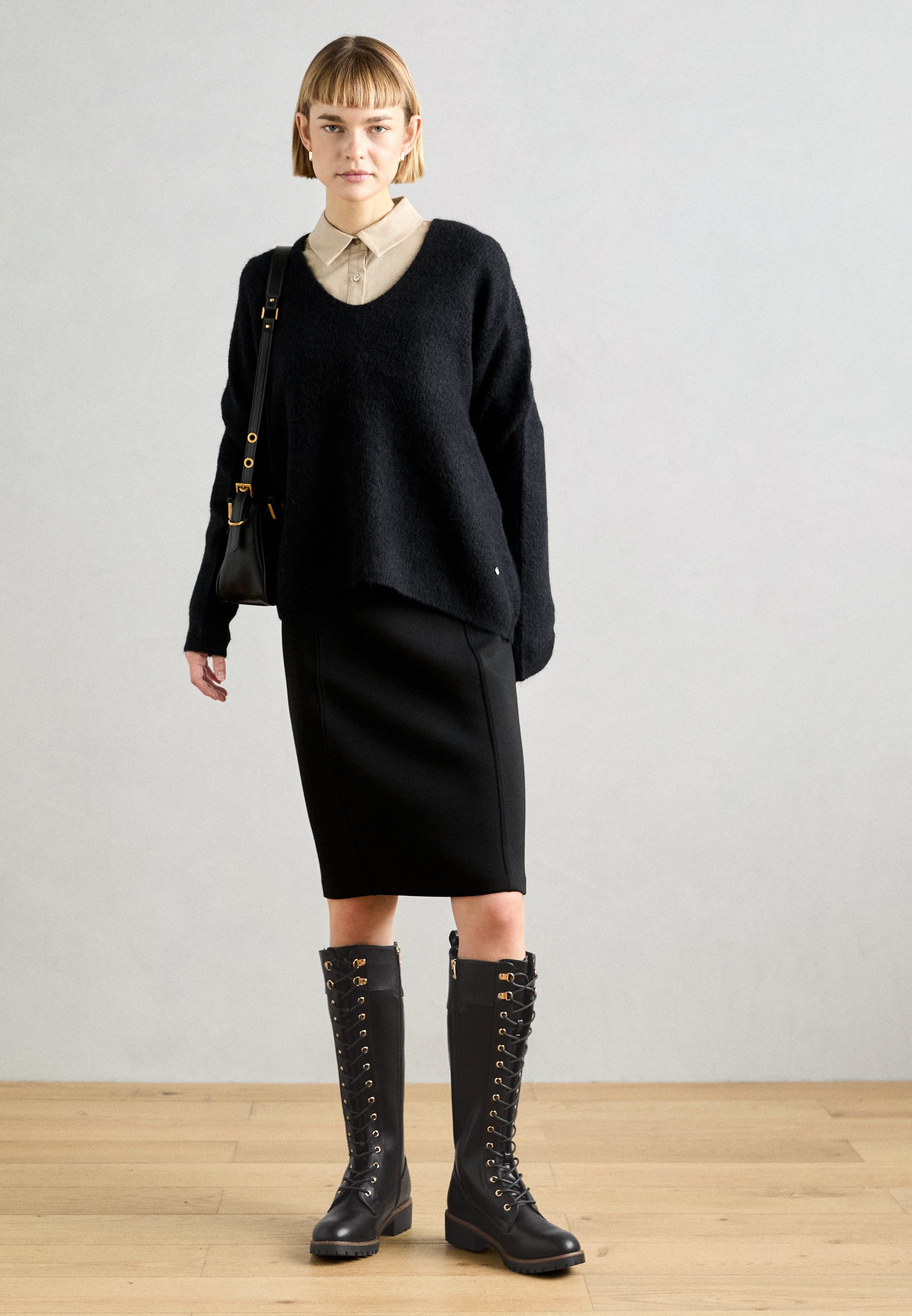 Anna Field Wide Fit Lace-up boots - black - Zalando