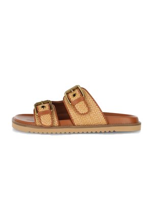 Slip-on sandaler - natura