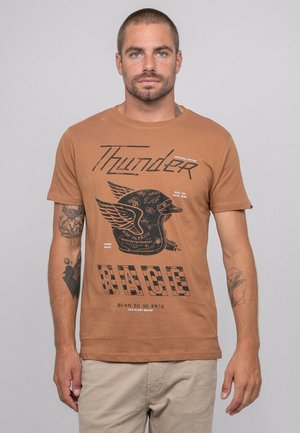 T-shirt imprimé - marron