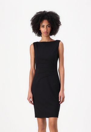GATHERED DRESS - Shift dress - black
