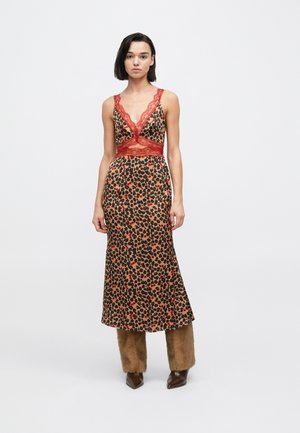 CHERRY LEOPARD MIMI DRESS - Φόρεμα ημέρας - brown
