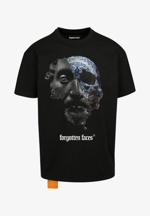 OVERSIZED - Nyomott mintás póló - black