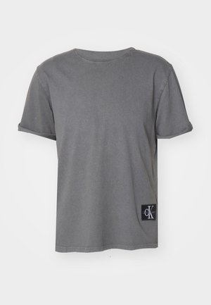 Calvin Klein Jeans WASHED MONOLOGO BADGE TEE - T-shirt basic - endless grey