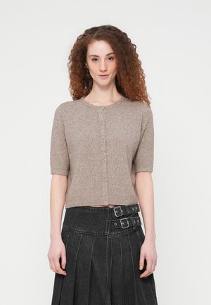 VMDOFFY O NECK BUTTON CARDIGAN - Vest - moon rock melange
